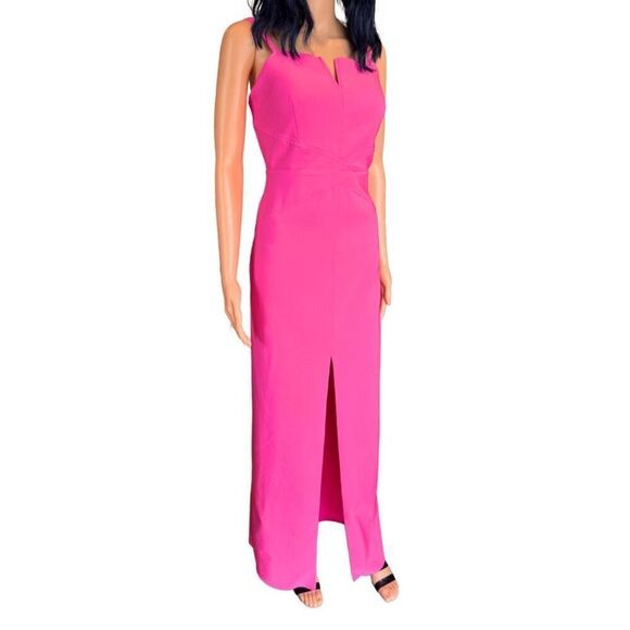 NWT Laundry by Shelli Segal Pink Luxe Crepe Gown Size 8 - Picture 4 of 8